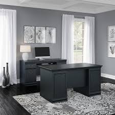 Black And White Office Table Antique Black 2 Piece Office Desk Set Birmingham Executive Home Office Design Black Office Furniture Office Desk Set