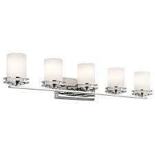 Shop our best selection of bathroom lighting fixtures to reflect your style and inspire your home. Kichler Lighting Hendrik Collection 5 Light Chrome Bath Vanity Light Overstock 12183808