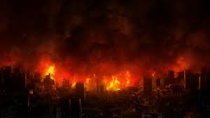 Fuyuki Fire【Fate/Stay Night】 | Burning city, City wallpaper, Fate