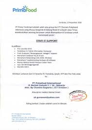 Tak sedikit, prima freshmart membuka kuota untuk 10 pendaftar pada walk in interview. C Cc Untag Surabaya