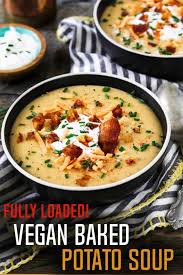 Vegan Baked Potato Soup Recipe Vegan Baked Potato Vegan Soup Recipes Whole Food Recipes