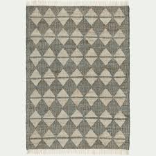 Tapis A Motifs Tisse En Jute Et Coton Beige 160x230cm Keops Grand Tapis De Salon Alinea