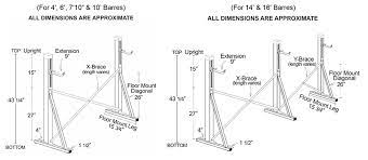You choose the length and wood type. Floor Mount Frame Specifications Alvas Bfm