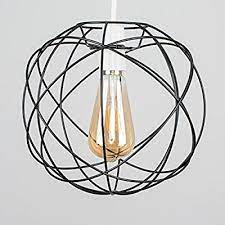 Save now with 0% off cage matte black with white 13 inch 12 light led chandelier. Retro Style Atom Design Matt Black Metal Basket Cage Ceiling Pendant Light Shade Amazon Co Uk Light Moderne Lampenschirme Deckenleuchte Schatten Lampenschirm