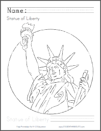 Statue Of Liberty Coloring Page Free To Print Pdf File Perfect For The Fourth Of July American Symbols Coloring Pages Statue Of Liberty