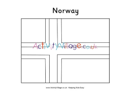 De henger på overfylte biler gjennom et norge uten tyskere. Norway Flag Colouring Page