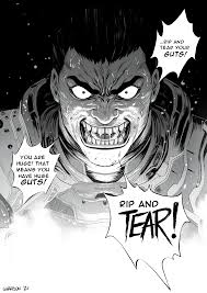 I did Doomguy in the style of Berserk. : rDoom