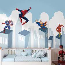 tuya art korting superhero avengers behang op de muur voor kinderkamer nusery kamer beddengoed thuis jongens behang kinderkamer behang jongenskamer inrichting