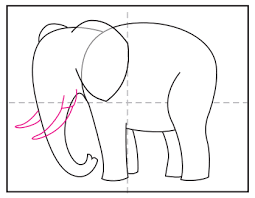 This will help you outline the elephant's body. How To Draw An Elephant Art Projects For Kids