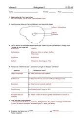 Von der amöbe und dem bärtierchen. 4teachers Biologietest Zellen