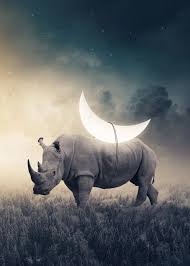 The Oneironaut Poster Print By Albulena Panduri Displate In 2021 Rhino Art Poster Prints Animal Posters