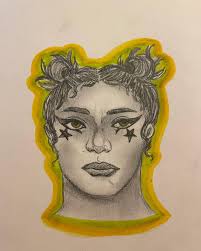 Trying to kill art block. Liked how this turned out today!!! Marker with  colored pencils