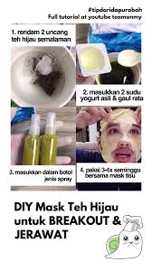 Diy Mask Teh Hijau Untuk Breakout Jerawat Jerawat Perawatan Kulit Produk Perawatan Kulit Alami