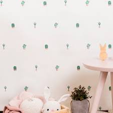 cactus girl wallpaper to decorate kids bedroom or playroom cactus wallpaper girl