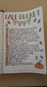 Fall Bucket List Bullet Journal Inspiration Bullet Journal Journal