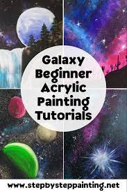 Learn To Paint Galaxies With Acrylics On Canvas Galaxy Painting Diy Galaxy Painting Acrylic Diy Canvas Art Painting