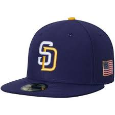 Men S New Era Navy San Diego Padres Authentic Collection On Field 59fifty Fitted Hat With 9 11 Side Patch Fitted Hats San Diego Padres New Era