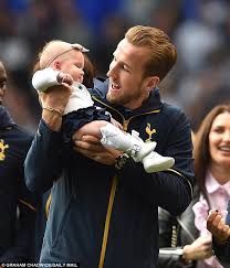 Harry kane celebrated the new year after his wife kate gave birth to a baby boy. Harry Kane And Kate Goodland Dote On Cherubic Baby Daily Mail Online