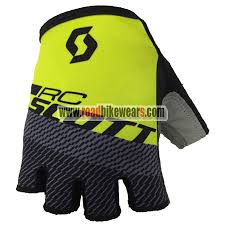 2018 Team Scott Outdoor Sport Summer Riding Gear Half Finger Bike Riding Gloves Yellow Black