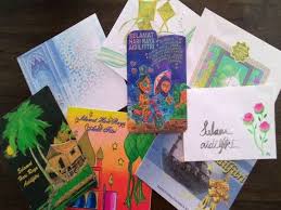 Siap ada template khas lagi. Nostalgia Abang Posmen Dan Kad Raya