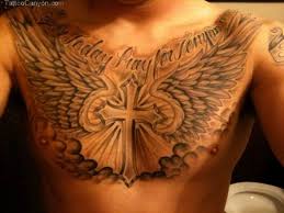 Chest Tattoos Tatuagem No Peito Tatuagem Cruz Com Asas