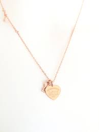 Tiffany Co Rose Gold Heart Key Necklace Heart Key Necklace Rose Gold Heart Rose Gold Heart Necklace
