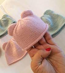 Later we made an even smaller mini hat for a toy monkey. Baby Hat Knitting Patterns In The Loop Knitting
