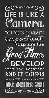 Life Is Like A Camera 10x20 Subway Art Daily Inspiration Quotes Quotes About Photography Positive Quotes