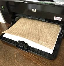 How To Print On Burlap Diy Tutorial Printing On Burlap Diy Prints Diy Burlap