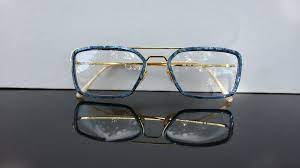 Blue Eyeglasses In Squared Shape With Mixed Material For Men Etsy Men Eyeglasses Eyeglasses Eyewear