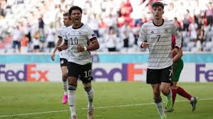 This is being checked for offside, but the germany's kai havertz and teammates celebrate after portugal's ruben dias scores an own goal. P6vnsypj6lsytm