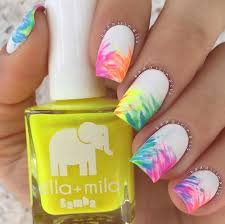 🔱random daily shoutouts 〰 not all pics are mine! Easy Nail Art Designs Dry Brush Rainbow Tips Step By Step Simple Tutorials For Beginners For Nail Art Designs Summer Simple Nail Art Designs Nail Designs