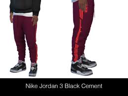 Sims 4 jordan cc shoes : Nike Jordan 3 Black Cement Sneakers For The Sims 4 Sims 4 Men Clothing Sims 4 Sims