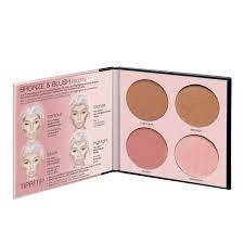 Typically you should apply bronzer first to the hallows of your cheeks (below the cheek bone), up to there is no point in using highlighter before contour, because you will use the blinding effect. Bronze Blush Palette