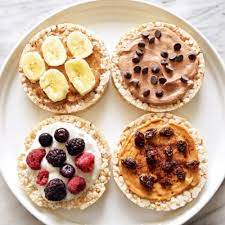 Vegan Rice Cake Toasts Sweet Vegan Sara Recipe Healthy Snacks To Buy Healthy Work Snacks Healthy Snacks Recipes