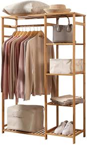 Check spelling or type a new query. Amazon Com Myoyay Bamboo Clothing Rack 6 Tier Storage Shelves Clothes Hanging Rack Bamboo Garment Rack Wooden Clothes Hanger Rack For Cloth Shoe Coat Storage Organizer Shelf In Entryway Office Shop Laundry Home