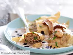 Raviolis Aux Cepes Sauce Foie Gras Recettes Recette Recettes De Cuisine Plat Noel Recette
