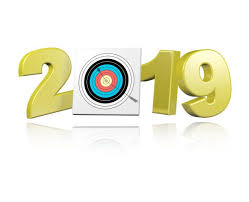 Archery Target With Arrow 2019 Design With A White Background New Year Background Images Happy New Year 2019 Happy New Year Images