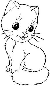 Los gatos kawaii son lindos y muy tiernos al igual que los unicornios y es casi una regla tener imágenes de este hermoso animal. Dibujos De Gatos Tiernos Para Pintar Y Colorear Imagui Cat Coloring Page Animal Coloring Pages Kitty Coloring