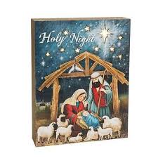 Christmas wall plaque | nativity | 16 x 24| lighted | bmtx58657. Starlight Nativity Scene Holy Night Led Wall Plaque Small 13 99 Picclick Uk