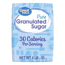 How many cups of granulated sugar in 4 pounds? Great Value Pure Granulated Sugar 4 Lb Walmart Com Walmart Com