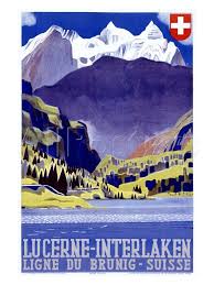 Lucerne Interlaken Vintage Postcards Travel Travel Posters Vintage Travel Posters