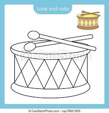 Learn vocabulary, terms and more with flashcards, games and other study tools. Look And Color Coloring Page Outline Of Drum And Sticks Toy With Example Simple Shapes Vector Illustration Coloring Book Canstock