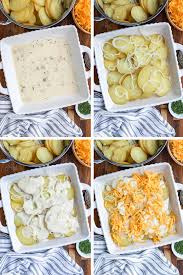 You can use cream of chicken, potato, or mushroom, depending on your preference for this super easy crockpot recipe. Easy Cheesy Scalloped Potatoes In Half The Time