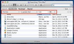 Find Large Files In Mac Os X With Search | Osxdaily