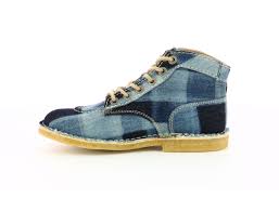 Kick Legend Denim Blue Ankle Boots For Woman Kickers C Official Website