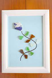 Okinawa Pottery And Sea Glass Kite Nursery Room Wall Art 1 On Etsy 12 00 Sea Glass Crafts Sea Glass Art Projects Sea Glass Art Diy