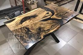 Large Size Kitchen Table Epoxy Table Top With Custom Base Etsy In 2020 Epoxy Wood Table Resin Furniture Live Edge Wood Table