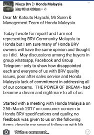 Sisi belakang honda hr v facelift di malaysia autonetmagz. Honda Brv Problem Owner Report Honda Malaysia After Sales Service Going Bad
