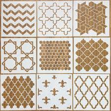 Choose your own paint colours have fun and create something unique. Moroccan Tile Stencil Mandala Painting Stencils Laser Cut Painting Template Floor Wall Fabric Furniture Stencils Set Of 9 6x6 Inch Buy Online In Bahamas At Bahamas Desertcart Com Productid 124868788